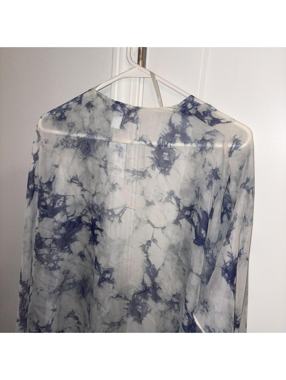 Sonoma New $50 One Size Open Front Sheer Tie-Dye Kimono Cardigan Womans - Picture 3 of 9